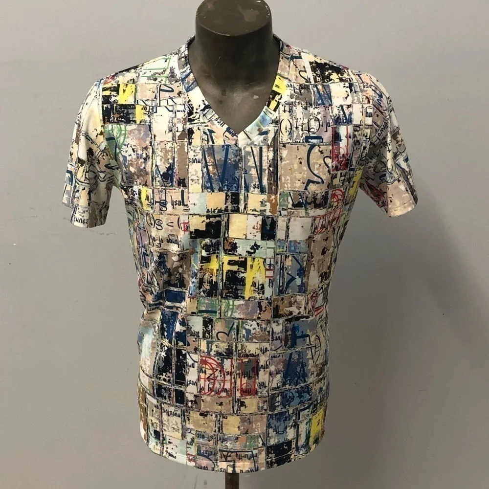 Steven land t-shirt vneck collage print regular - Picture 1 of 3